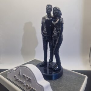 Plaque funéraire Couple adulte personnalisée