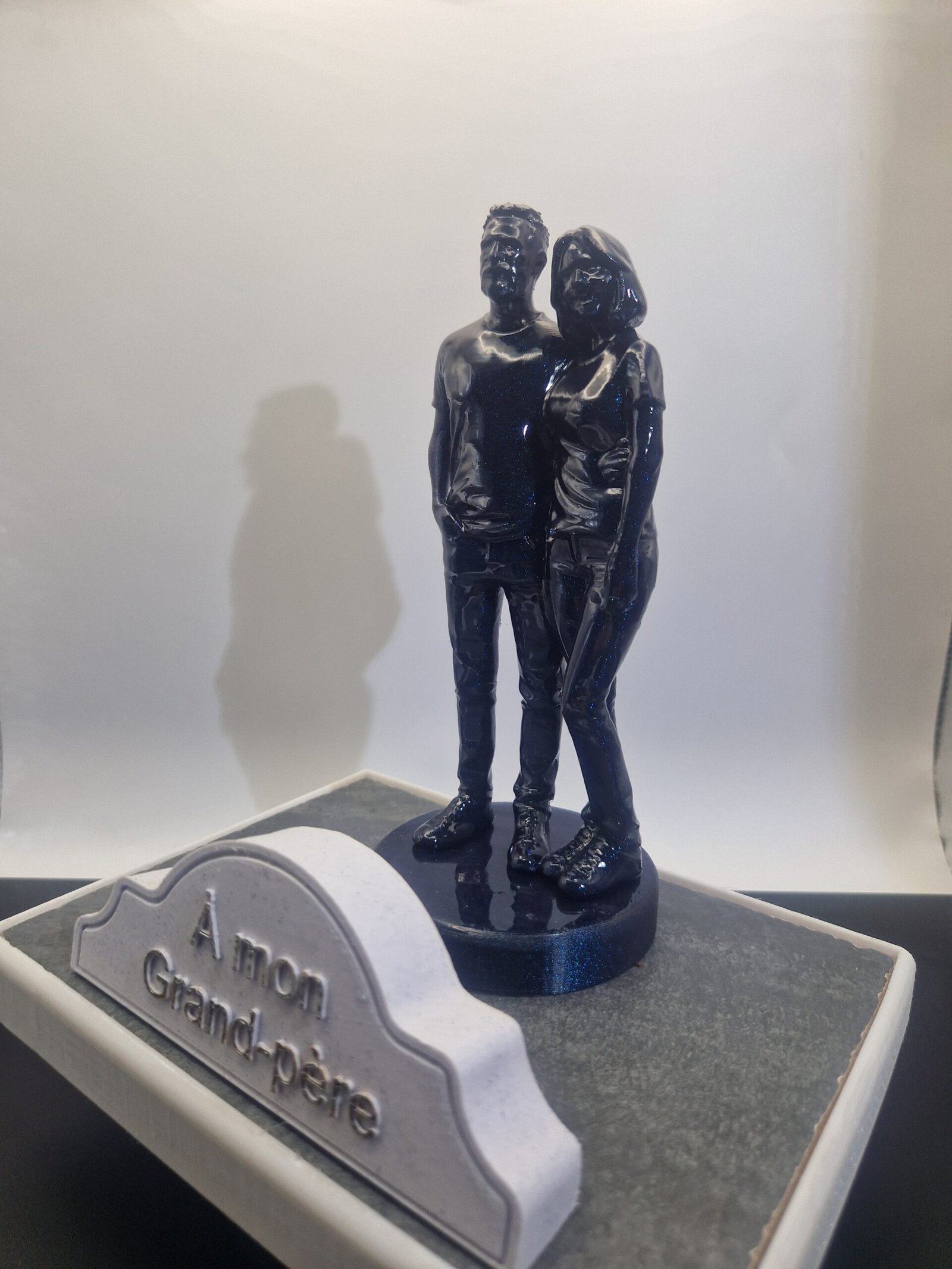 Plaque funéraire Couple adulte personnalisée