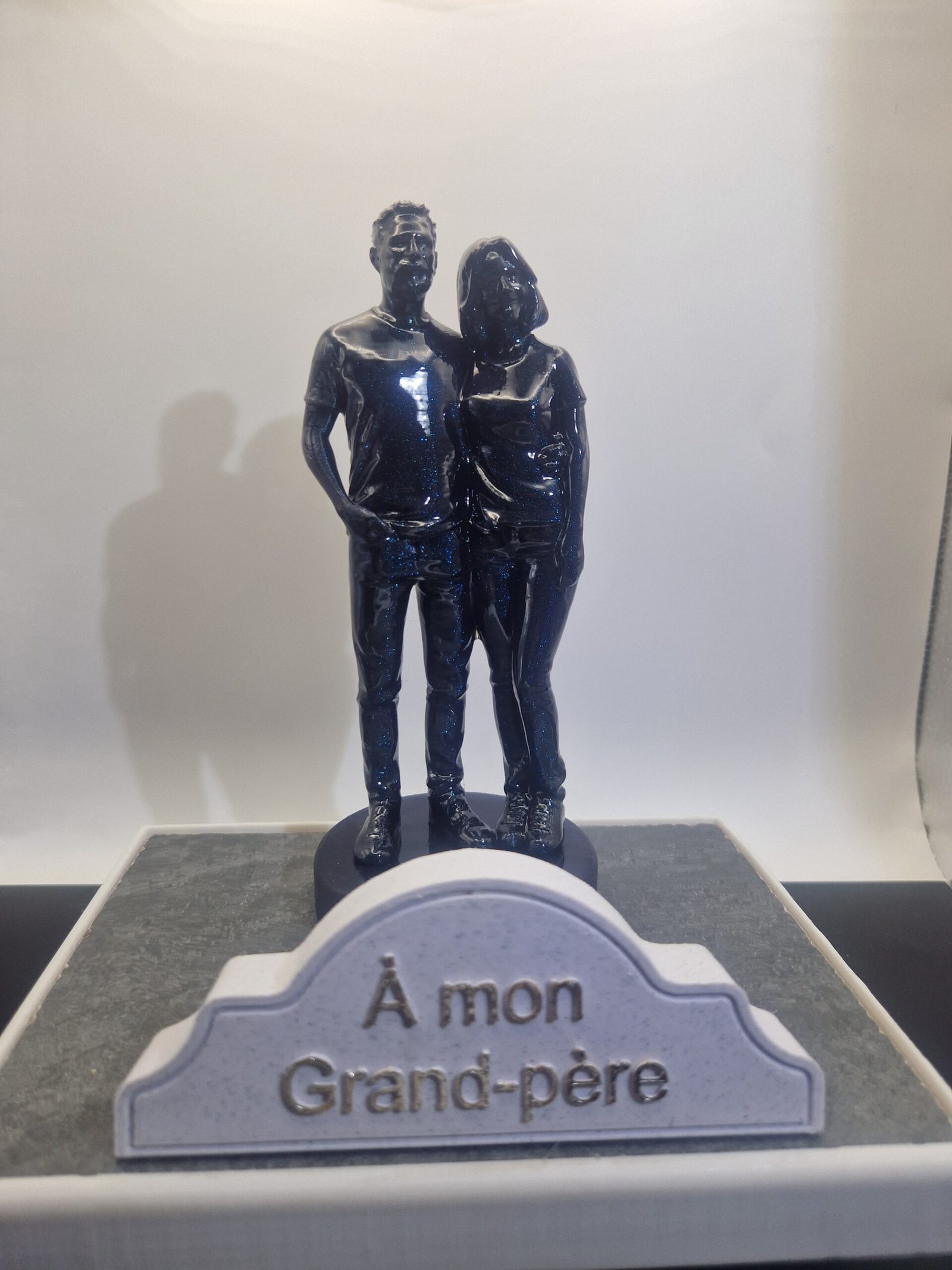 Plaque funéraire Couple adulte personnalisée – Image 2
