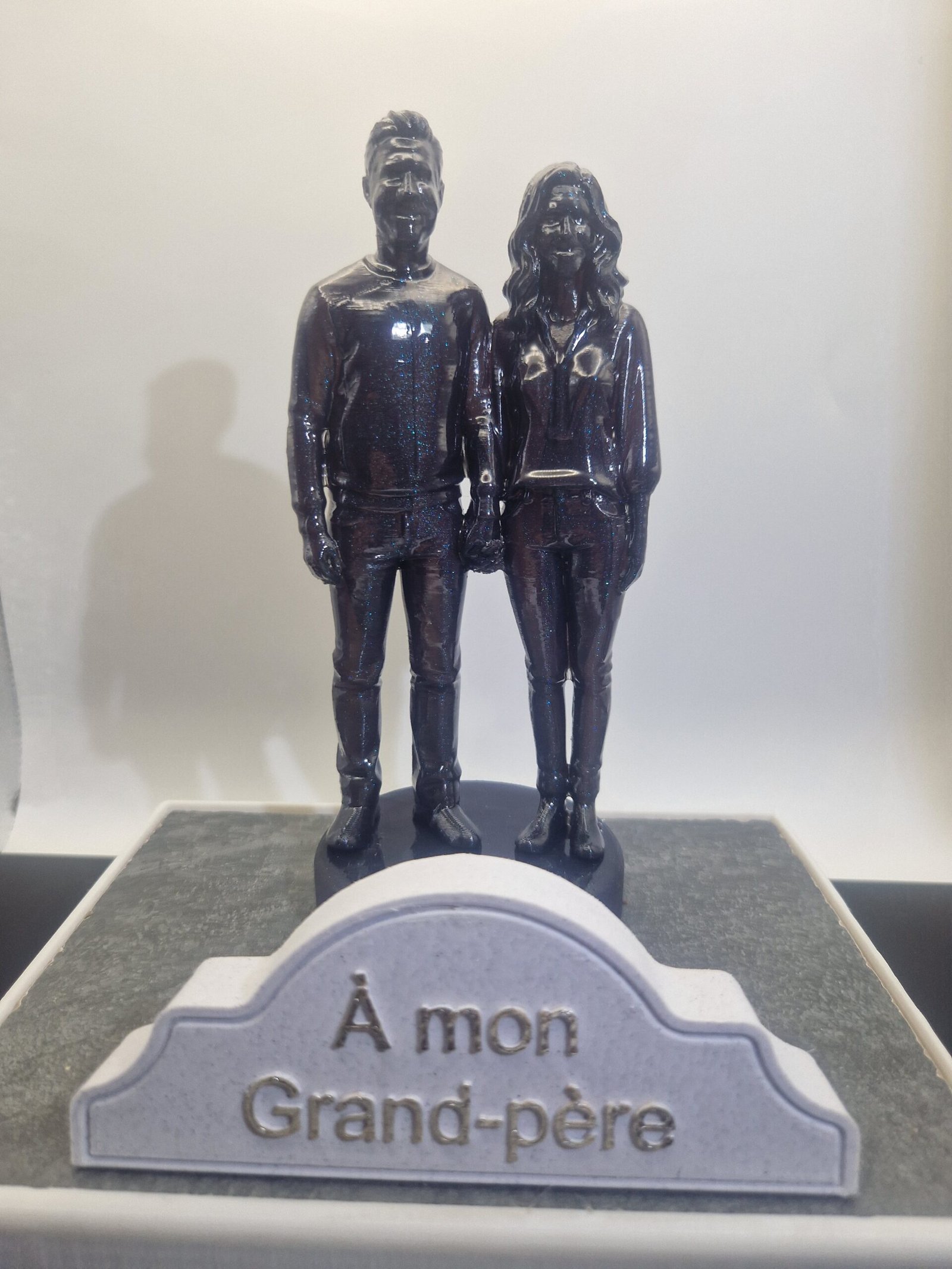 Plaque funéraire Couple jeune personnalisée – Image 2