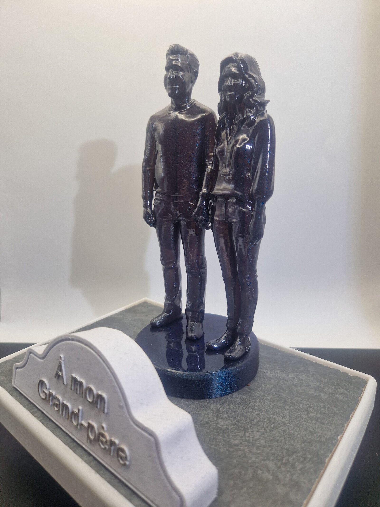 Plaque funéraire Couple jeune personnalisée – Image 3