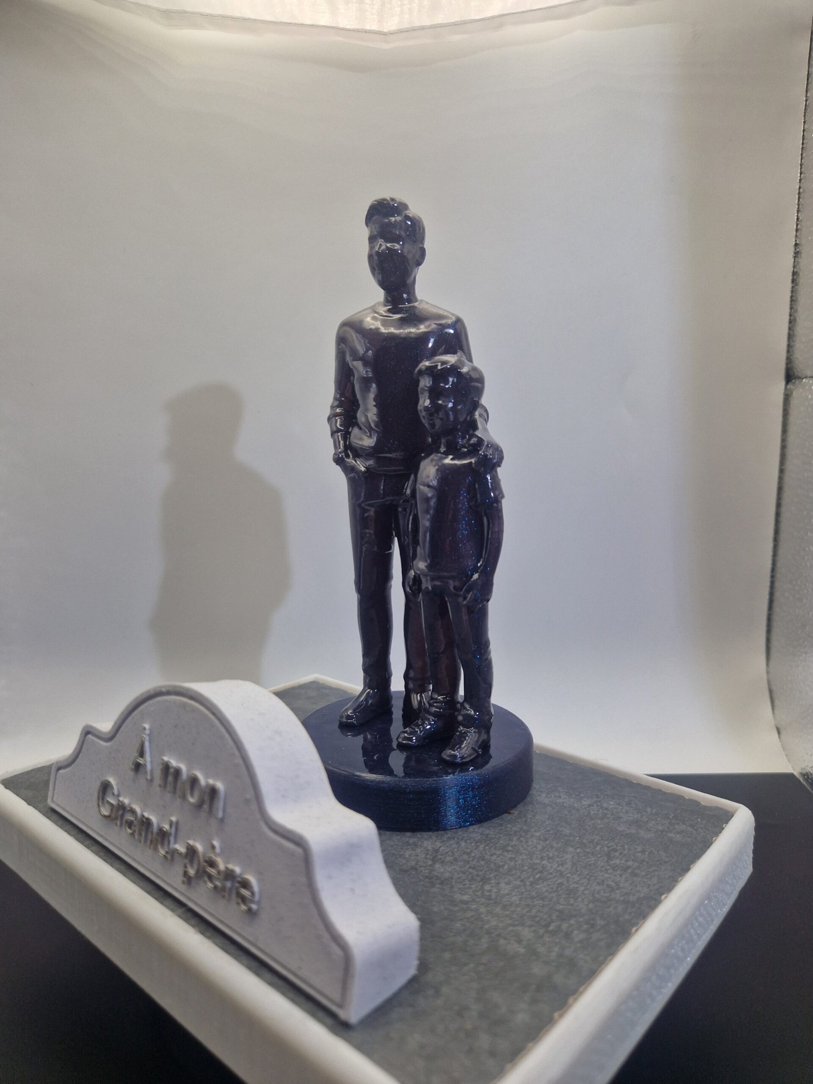 Plaque funéraire Homme avec fils personnalisée