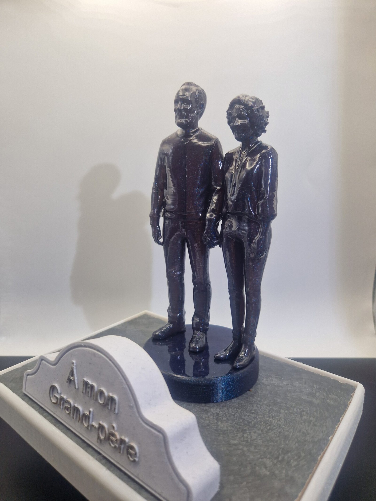 Plaque funéraire Couple -60 ans personnalisée