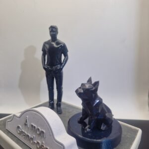 Plaque funéraire Bouledogue français personnalisée