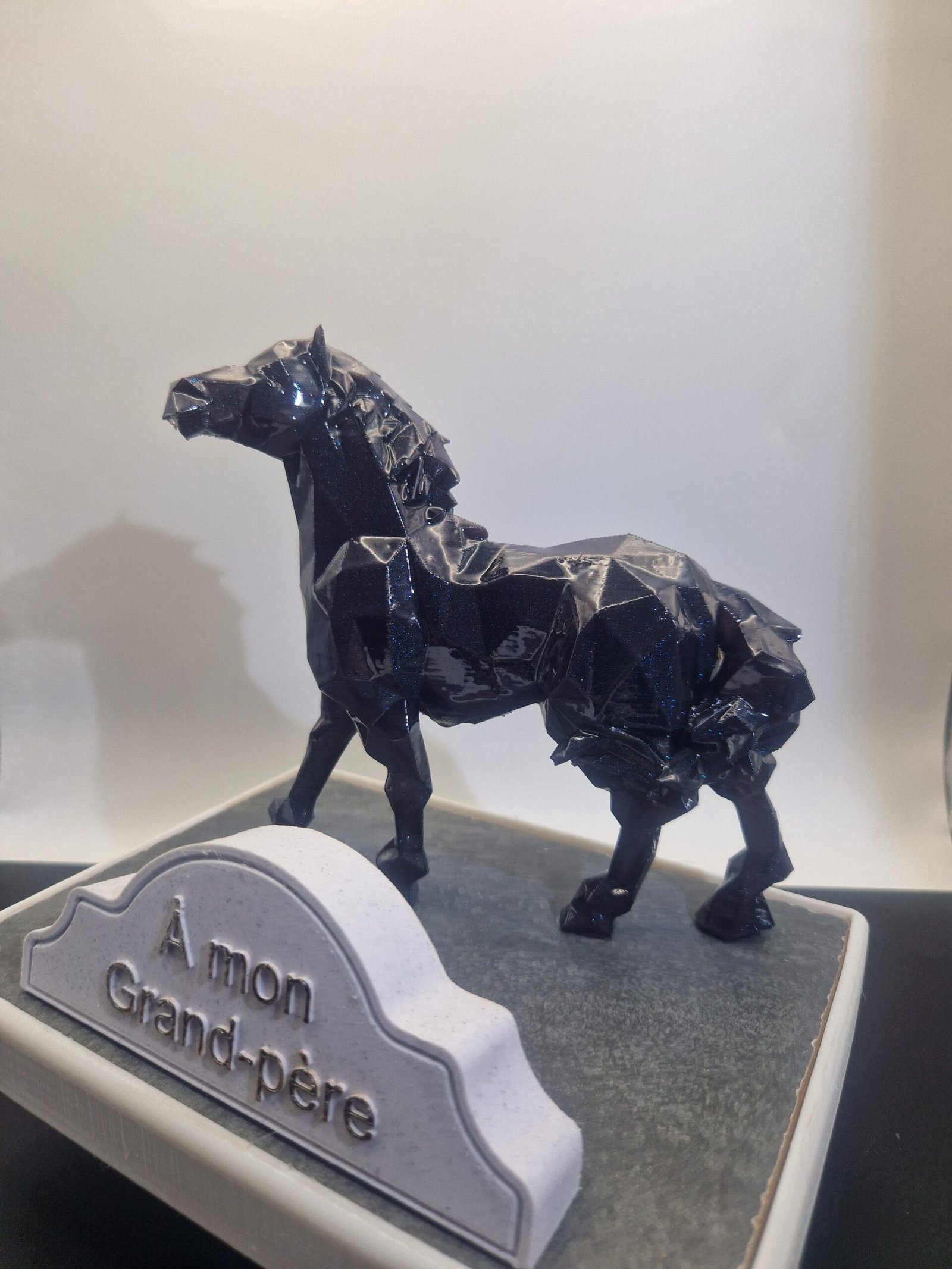Plaque funéraire Cheval personnalisée