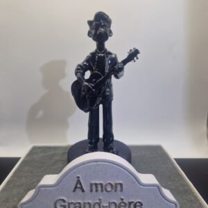Plaque funéraire Guitariste personnalisée