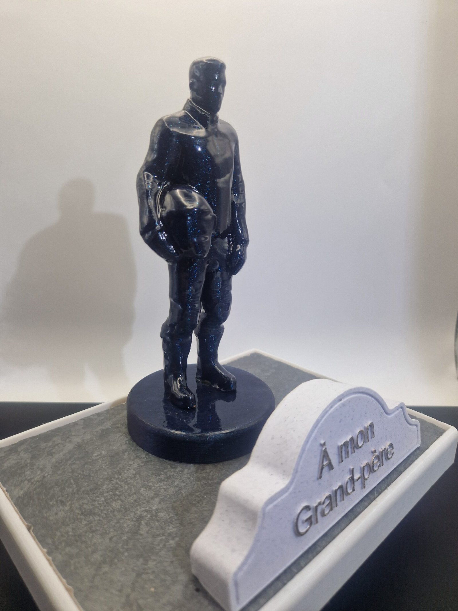 Plaque funéraire Motard personnalisée
